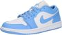 Jordan 1 Low Dames Schoenen Blauw Maat: 38.5 Leer Synthetisch Foot Locker - Thumbnail 4