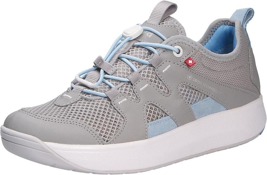 Joya Lichtgrijze Veterschoen met Comfort en Zacht Lopen