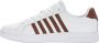 K-Swiss Classic Court Tiebreak Leather Heren Schoenen Trainers Wit 07011 - Thumbnail 2