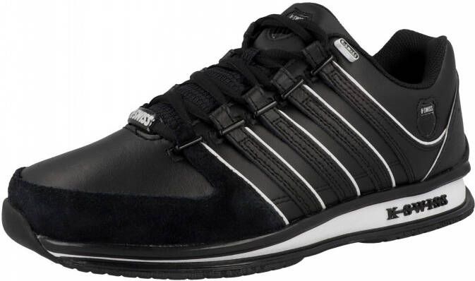 K-Swiss Rinzler Heren Leer Sneakers Schoenen Sportschoenen Zwart 01235-002-M - Foto 4