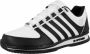 K-Swiss Rinzler Heren Leer Sneakers Sportschoenen Schoenen Wit-Zwart 01235-944-M - Thumbnail 3