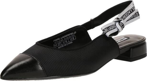 Karl Lagerfeld Ballerinas Kerrie Ribbed Sling in zwart