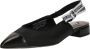 Karl Lagerfeld Ballerinas Kerrie Ribbed Sling in zwart - Thumbnail 2