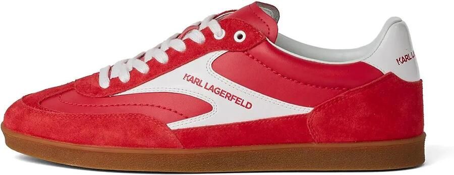 KARL LAGERFELD JEANS Sneakers laag 'Kandidate' kersrood wit