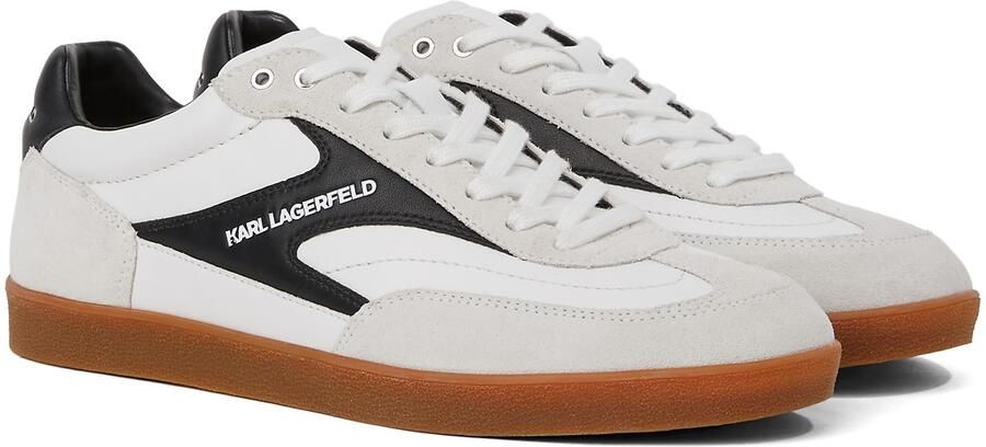 KARL LAGERFELD JEANS Sneakers laag lichtgrijs zwart wit - Foto 4