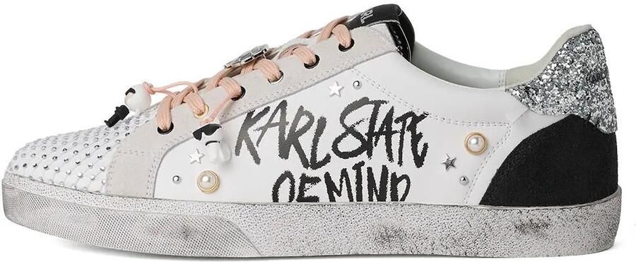 KARL LAGERFELD JEANS Sneakers laag 'Skool State Of Mind' zwart zilver parelwit offwhite - Foto 2