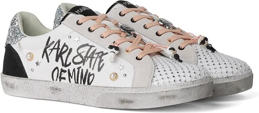 KARL LAGERFELD JEANS Sneakers laag 'Skool State Of Mind' zwart zilver parelwit offwhite - Foto 7