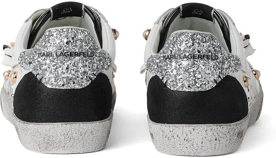 KARL LAGERFELD JEANS Sneakers laag 'Skool State Of Mind' zwart zilver parelwit offwhite - Foto 4