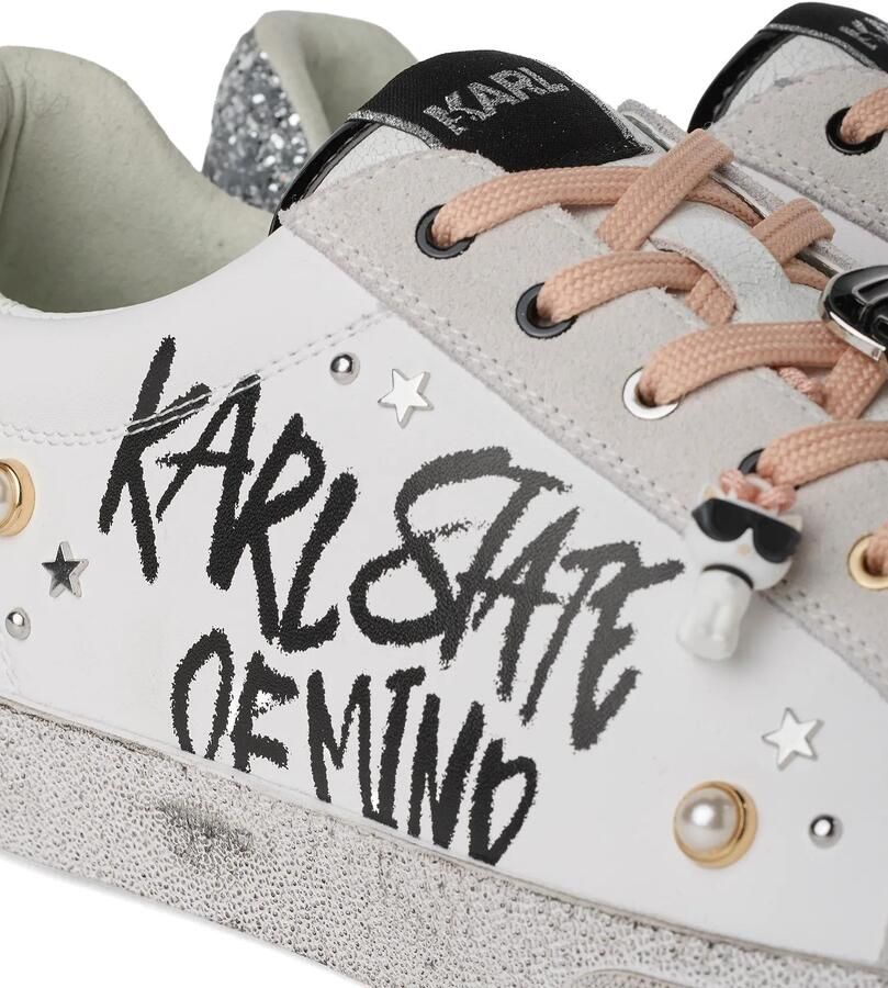 KARL LAGERFELD JEANS Sneakers laag 'Skool State Of Mind' zwart zilver parelwit offwhite - Foto 3