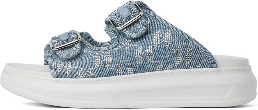 Karl Lagerfeld Muiltjes 'Kapri' blauw denim zilver
