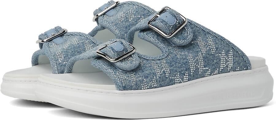 Karl Lagerfeld Muiltjes 'Kapri' blauw denim zilver - Foto 5