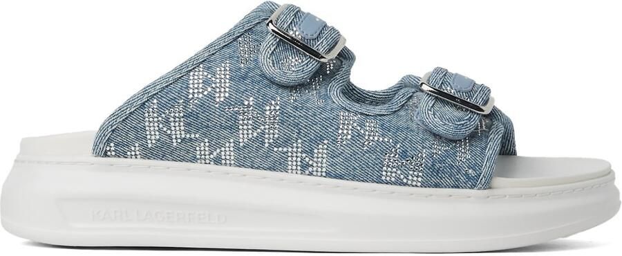 Karl Lagerfeld Muiltjes 'Kapri' blauw denim zilver - Foto 6