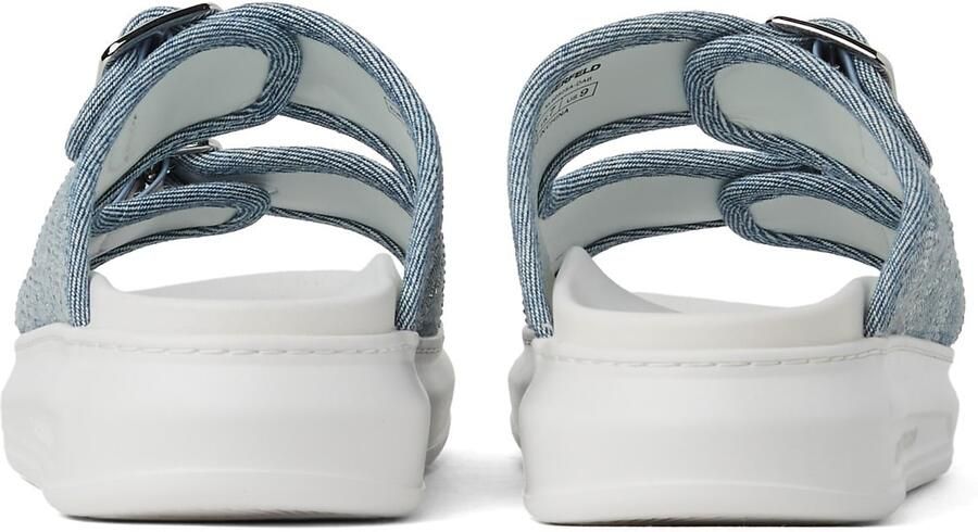 Karl Lagerfeld Muiltjes 'Kapri' blauw denim zilver - Foto 3