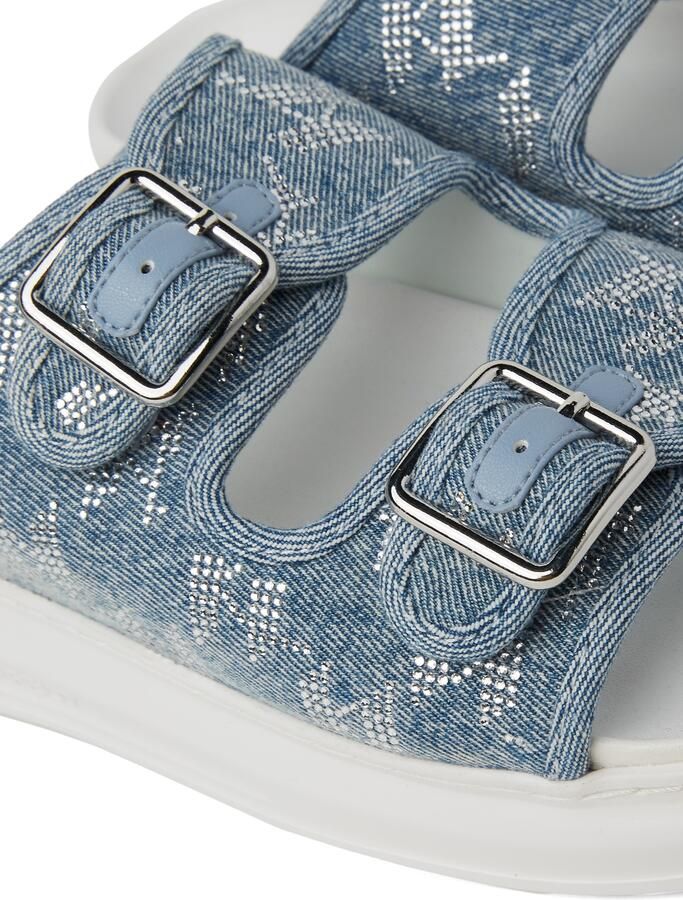 Karl Lagerfeld Muiltjes 'Kapri' blauw denim zilver - Foto 2
