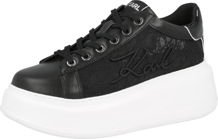 Karl Lagerfeld Sneakers laag 'ANAKAPRI' zwart zilver