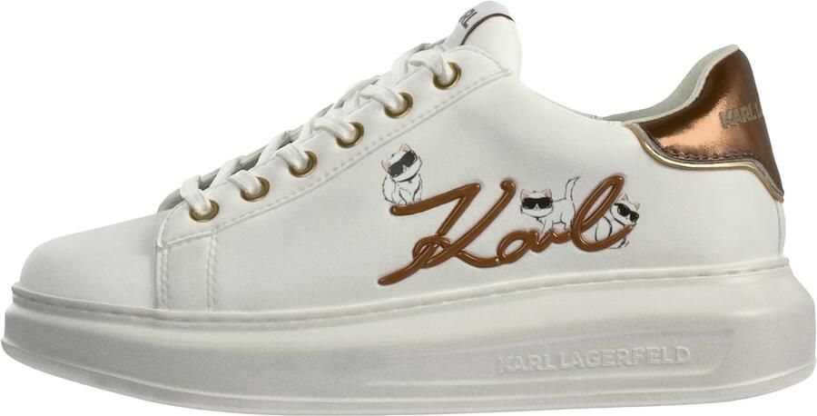 Karl Lagerfeld Sneakers laag brons zwart wit