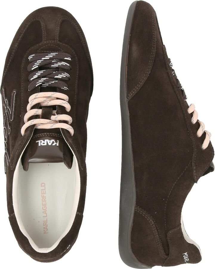 Karl Lagerfeld Sneakers laag donkerbruin wit - Foto 3