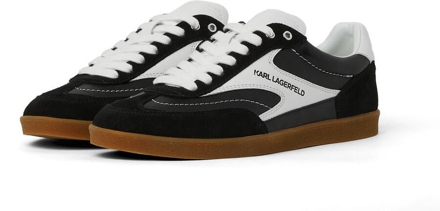 Karl Lagerfeld Sneakers laag 'KANDIDATE NIEDRIGE SPITZEN-SNEAKERS' zwart wit