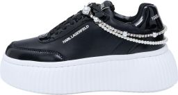 Karl Lagerfeld Sneakers laag 'KREEPER' zwart zilver parelwit