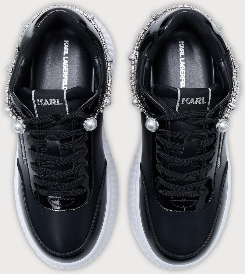 Karl Lagerfeld Sneakers laag 'KREEPER' zwart zilver parelwit - Foto 2