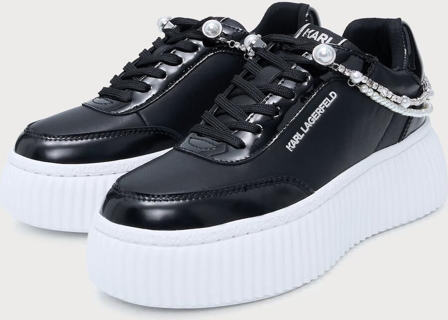 Karl Lagerfeld Sneakers laag 'KREEPER' zwart zilver parelwit - Foto 3