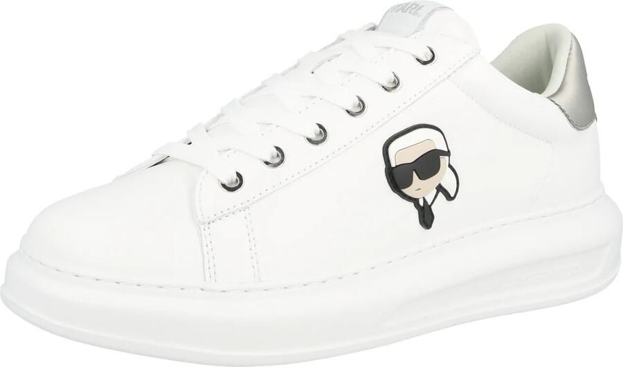Karl Lagerfeld Sneakers laag lichtbeige zwart zilver wit