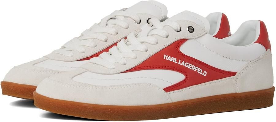 Karl Lagerfeld Sneakers laag rood wit offwhite