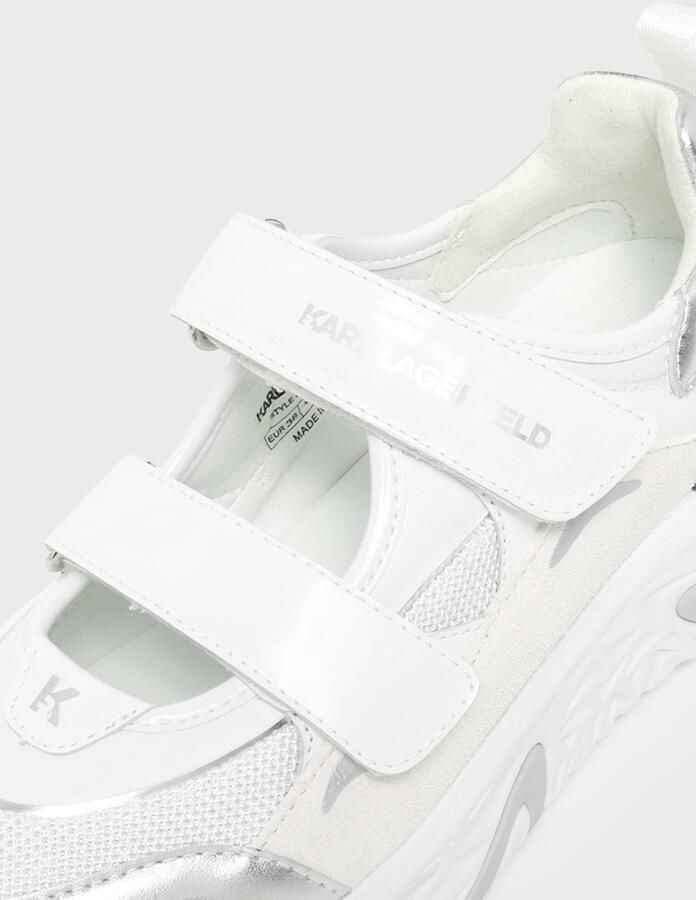 Karl Lagerfeld Sneakers laag zilver wit - Foto 3