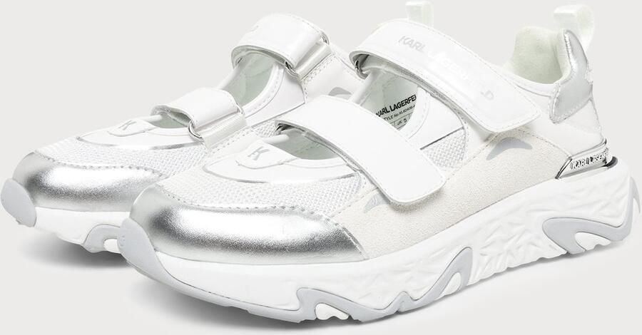 Karl Lagerfeld Sneakers laag zilver wit - Foto 5