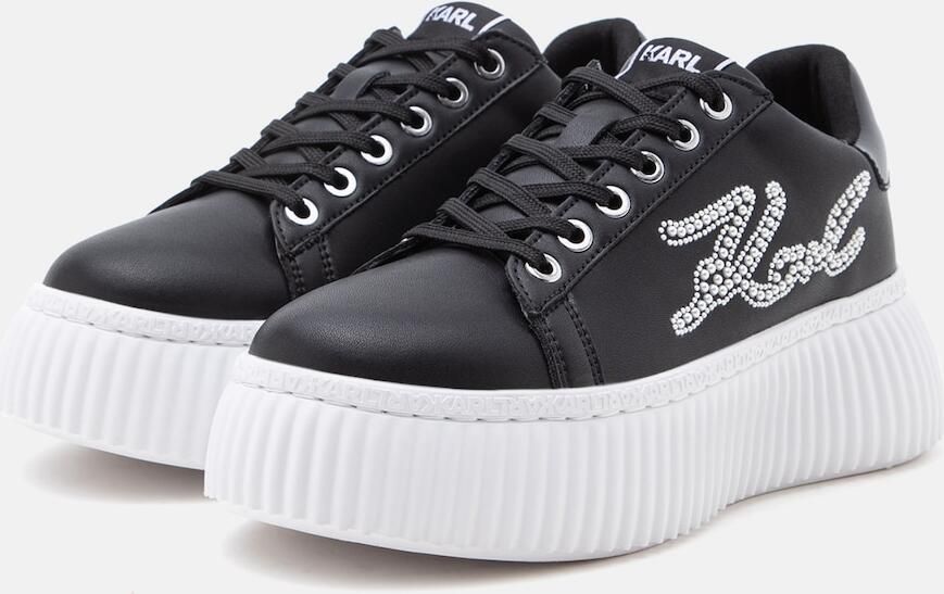 Karl Lagerfeld Sneakers laag zwart zilver - Foto 4