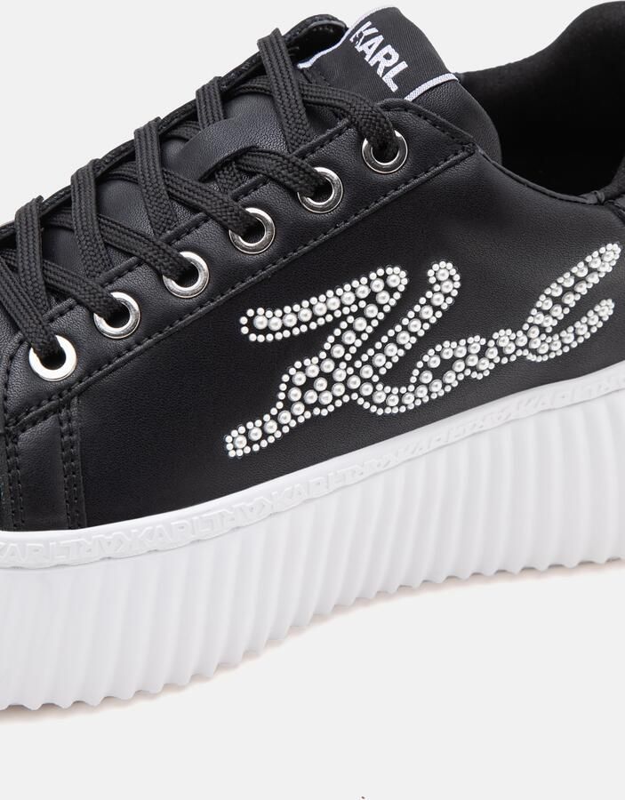 Karl Lagerfeld Sneakers laag zwart zilver - Foto 3