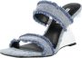 Karl Lagerfeld Sandalen met hak Waverly Double Strap Slide in blauw - Thumbnail 2
