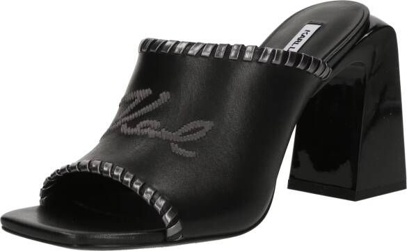 Karl Lagerfeld Sandalen met hak Astra Nova Whipstitch Slide in zwart