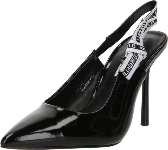 Karl Lagerfeld Hoge hakken Sarabande Ribbon Sling in zwart - Foto 2