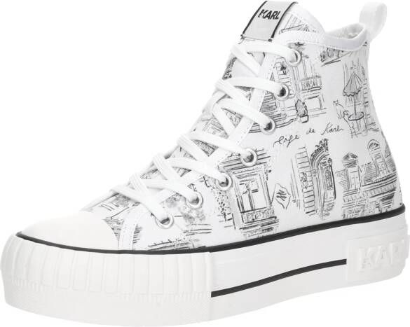 Karl Lagerfeld Low-Top Sneakers Kampus Max Jorge Parra Print Hi in wit