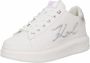 Karl Lagerfeld women& shoes leather trainers sneakers Kapri Signia Wit Dames - Thumbnail 3