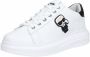 Karl Lagerfeld women's shoes leather trainers sneakers K Ikonik Kapri Wit Dames - Thumbnail 4