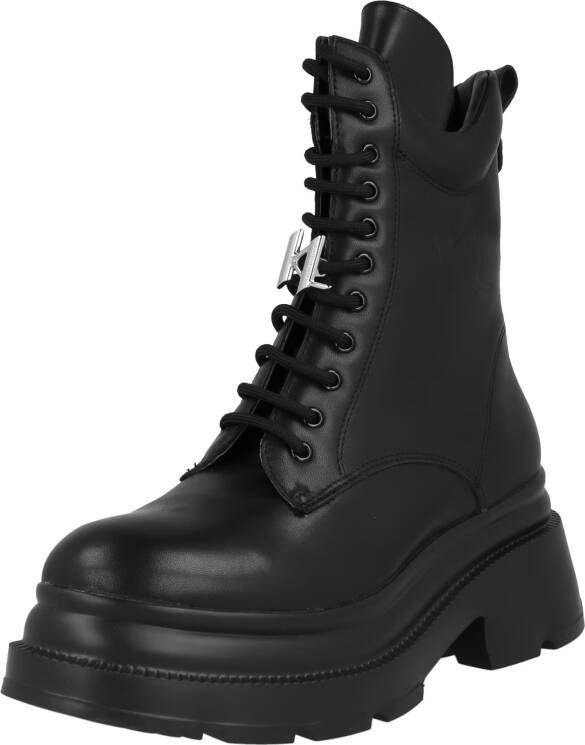 Karl Lagerfeld Boots & laarzen Danton Mono Mid Lace Boot in zwart