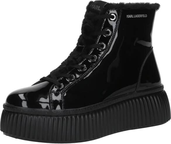 Karl Lagerfeld Sneakers Kreeper Lo Shine Mid Lace in zwart