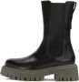 Kazar Zwarte chelsea boots met massief groene zool - Thumbnail 2