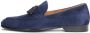 Kazar slip on marineblauwe loafers met kwastjes - Thumbnail 1