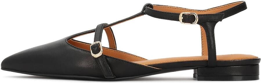 Kazar Ballerina met riempjes zwart