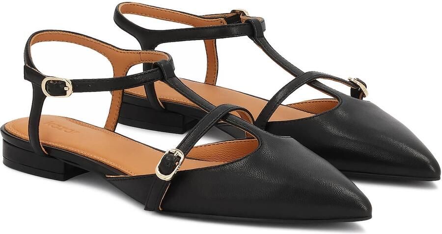 Kazar Ballerina met riempjes zwart - Foto 3