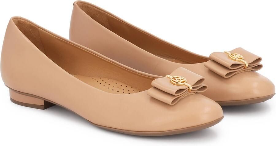 Kazar Beige leather ballerinas with a bow - Foto 2