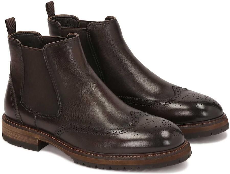 Kazar Brown leather Chelsea boots with ornamentation - Foto 3