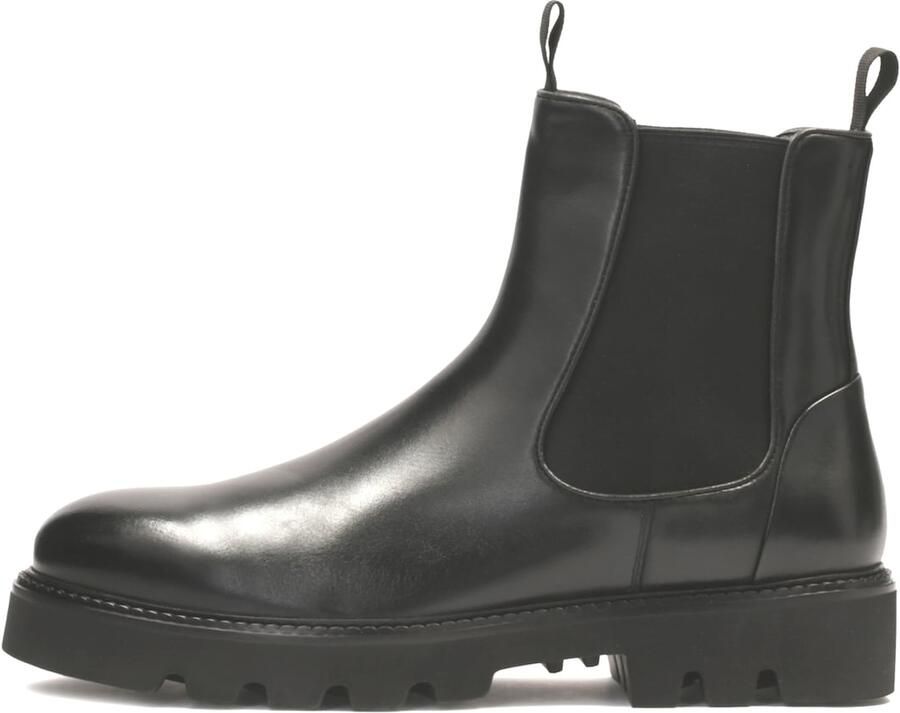 Kazar Classic black men's Chelsea boots on a trefoil sole