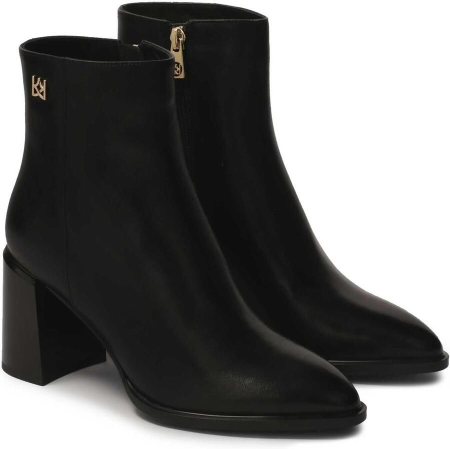 Kazar Black leather boots with a wide heel - Foto 2
