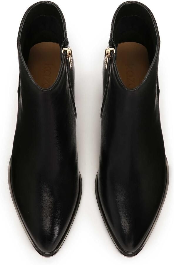 Kazar Black leather boots with a wide heel - Foto 4