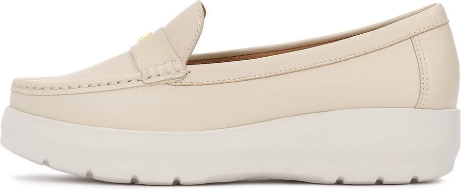 Kazar Leather slip-on shoes with thick sole