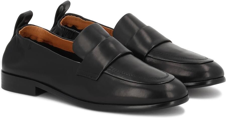 Kazar Black slip-on shoes with elastic at the heel - Foto 3